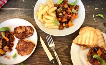 caponata - patlidzan na tavi
